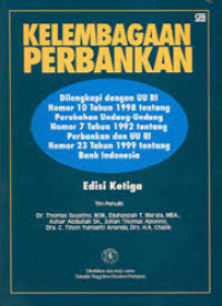 Image of Kelembagaan perbankan: edisi ketiga
